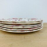 6 plates pink chintz johnson brothers English earthenware