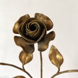 Vintage Italian wall lamp in gilded metal and glass paste