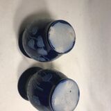Paire de vases grès bleu vintage