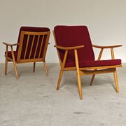 Pair of Boomerang armchairs Antonin Suman TON Thonet 1960