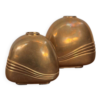 Bronze Vase Sculptures by Esa Fedrigolli for Esart, Italy, 1970s, Set of 2