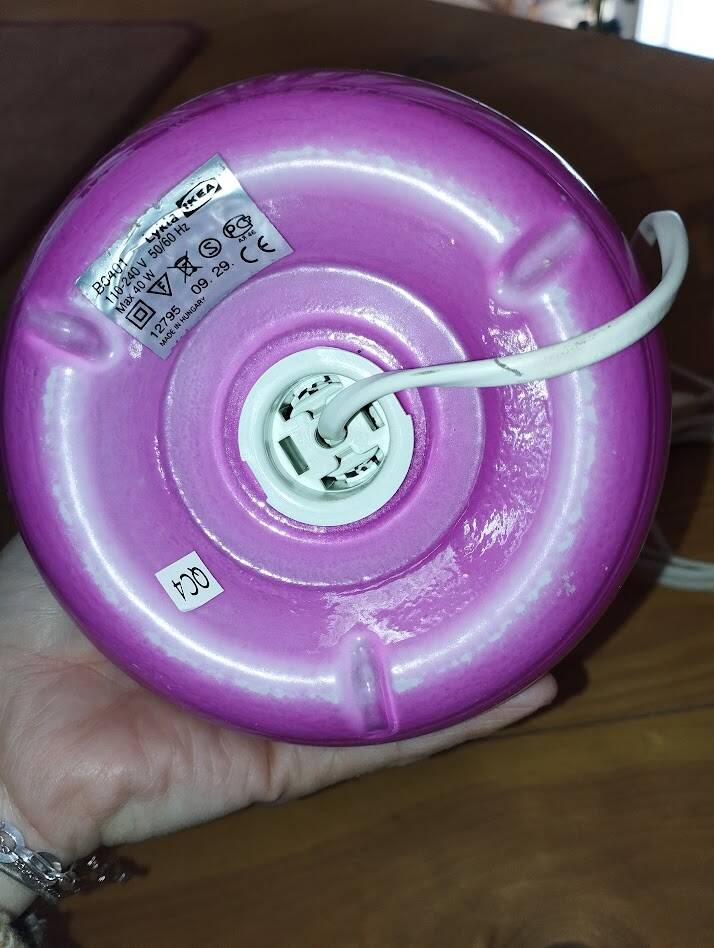 Ikea lytka lamp – fuchsia pink – scandinavian design