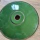Set of 5 old green metal / industrial style pendant lamps