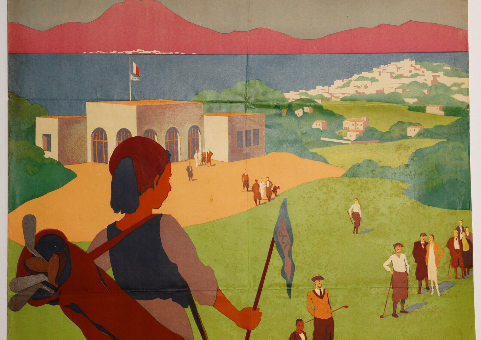 Affiche Roger Broders golf de la soukra Tunis plm Vaugirard 1932