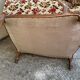 Antique Louis XV style shepherdess armchair in floral flocked fabric