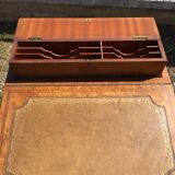 Davenport writing desk in fruitwood and burl veneer