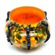 Art Deco vase, spatter glass, Welz Glassworks, Czechoslovakia, 1930s