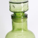 Green bottle made of old glass