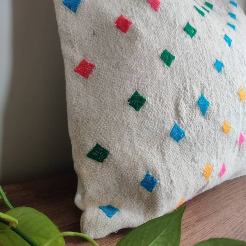 Coussin points coloré marocain