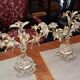 Pair of Louis XV Rocaille Style Candle Holders in Gilded Bronze and Marble
