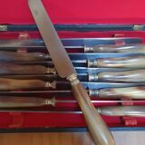 Set of 22 horn handle knives