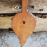 Old bellows in wood & leather pattern concentric circles
