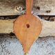 Old bellows in wood & leather pattern concentric circles
