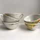 set of 5 coffee cups Badonviller 30-40s