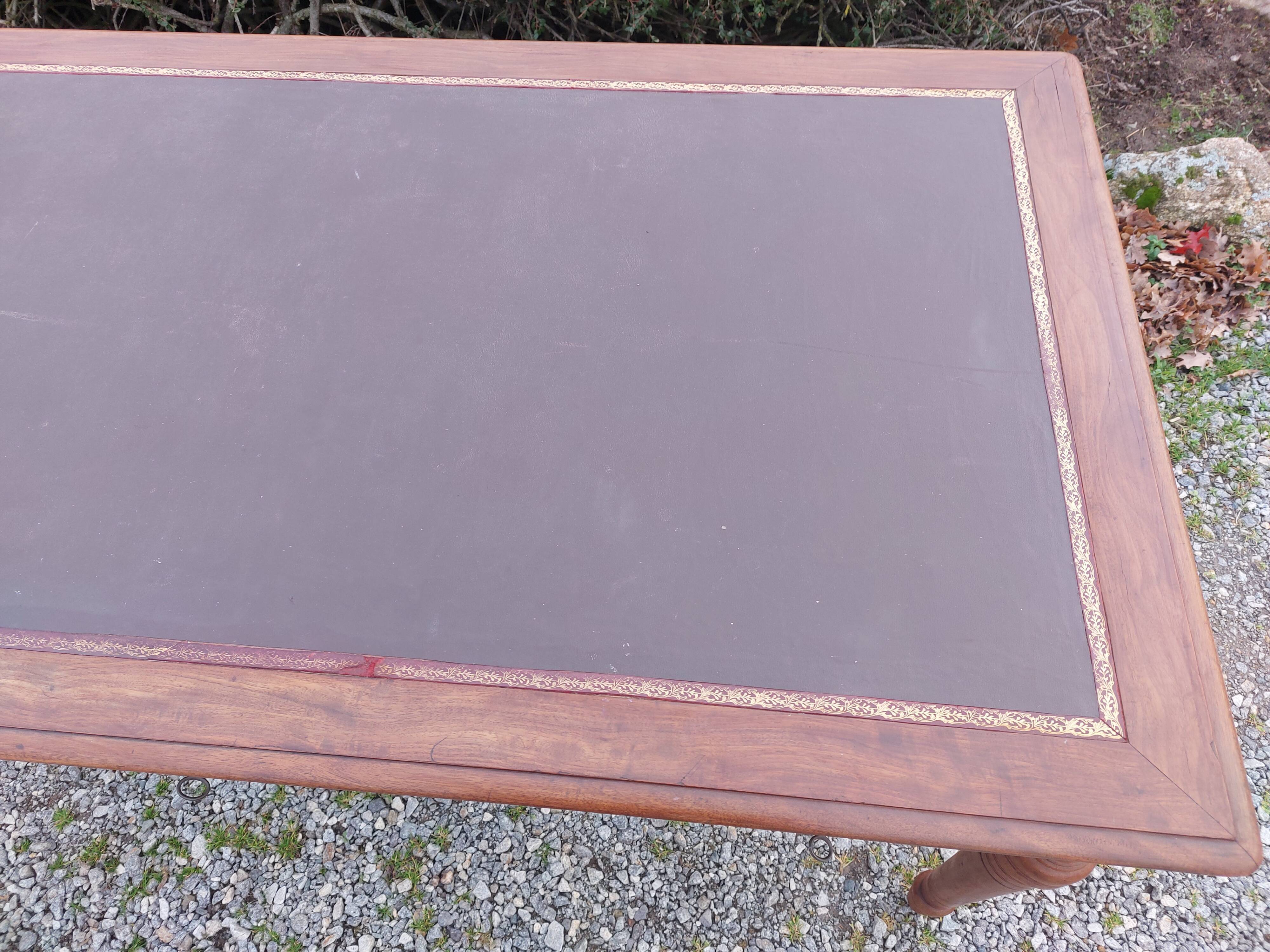 desk, leather top