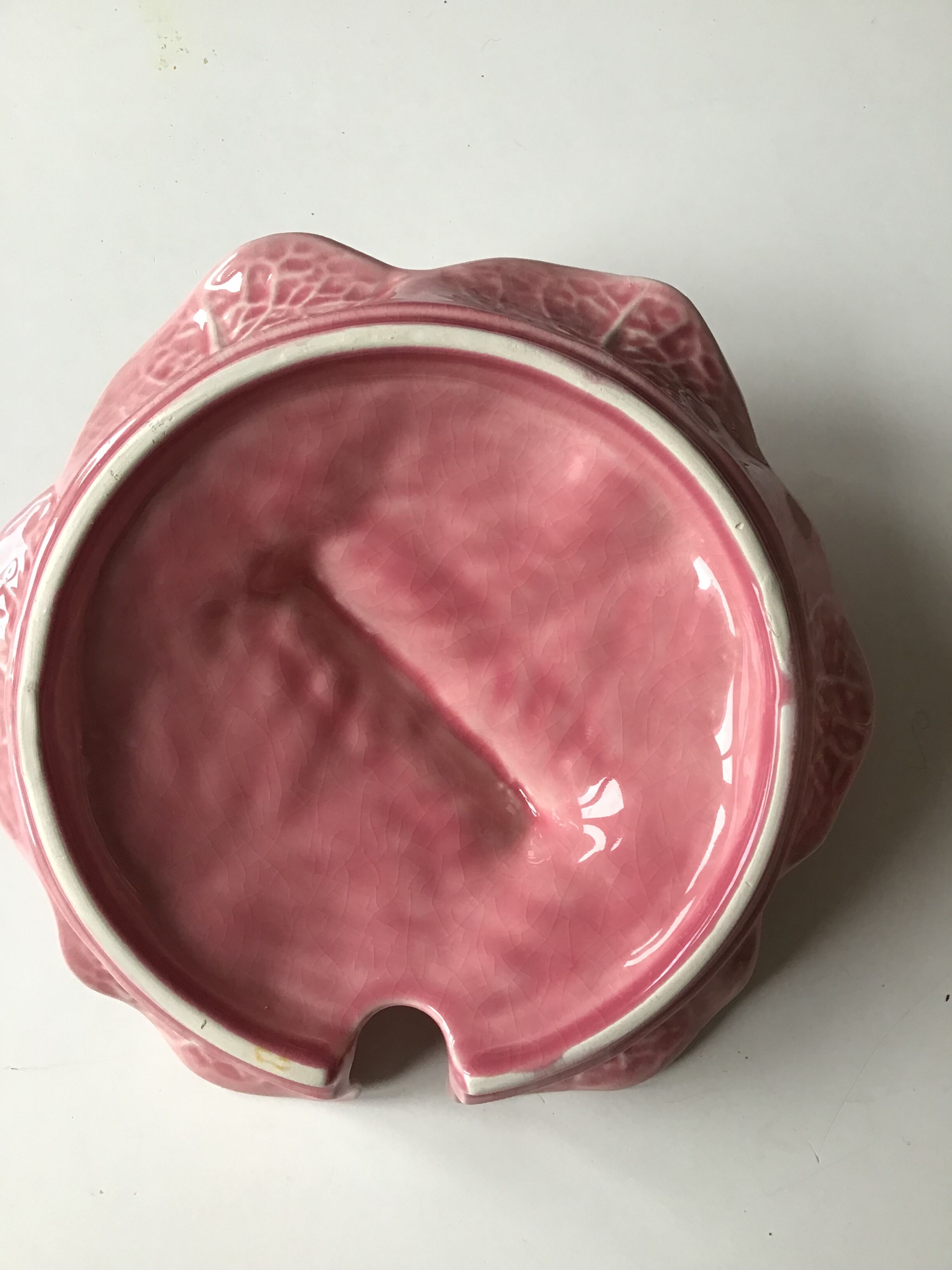 Soupière avec louche en barbotine forme choux