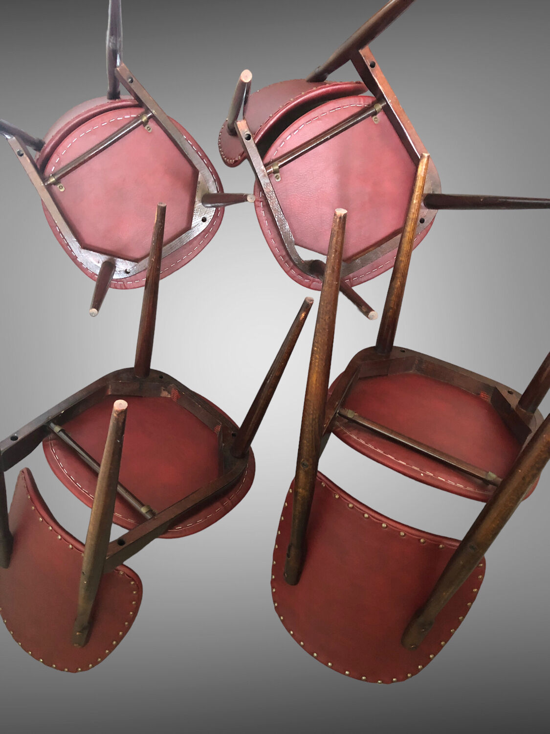 Set of 4 design chairs Pegasus vintage Baumann edition 1960s