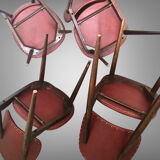 Set of 4 design chairs Pegasus vintage Baumann edition 1960s