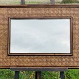 Vintage mirror, bamboo, cane and rattan, circa 1960's