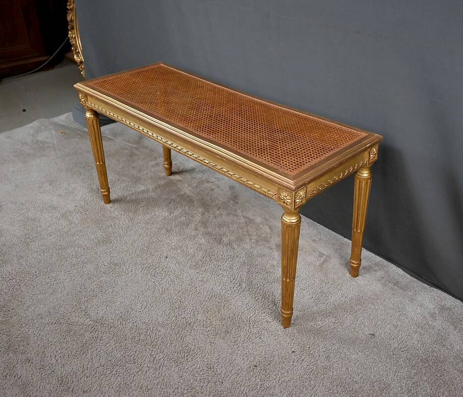 Golden Wood Bench, Louis XVI style – Early 20th century