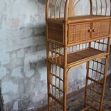 Vintage rattan shelf