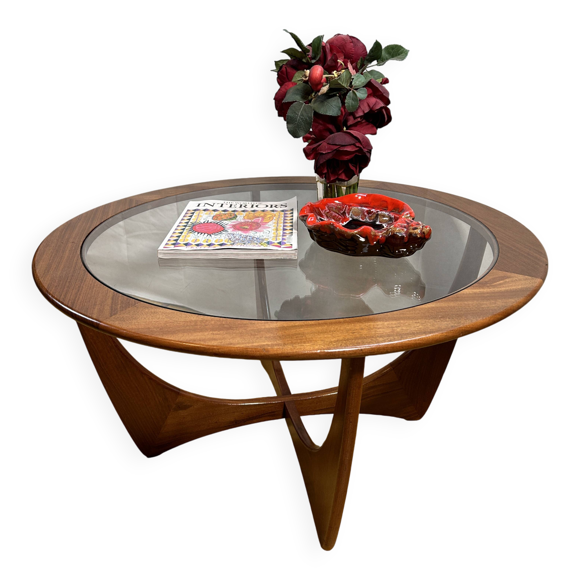 Mid Century Retro Vintage Teak Round Astro Coffee Table by GPlan 1960