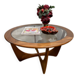 Mid Century Retro Vintage Teak Round Astro Coffee Table by GPlan 1960