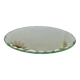 Vintage large round mirror, to be placed, bevelled, Art Deco, 1940s 50s