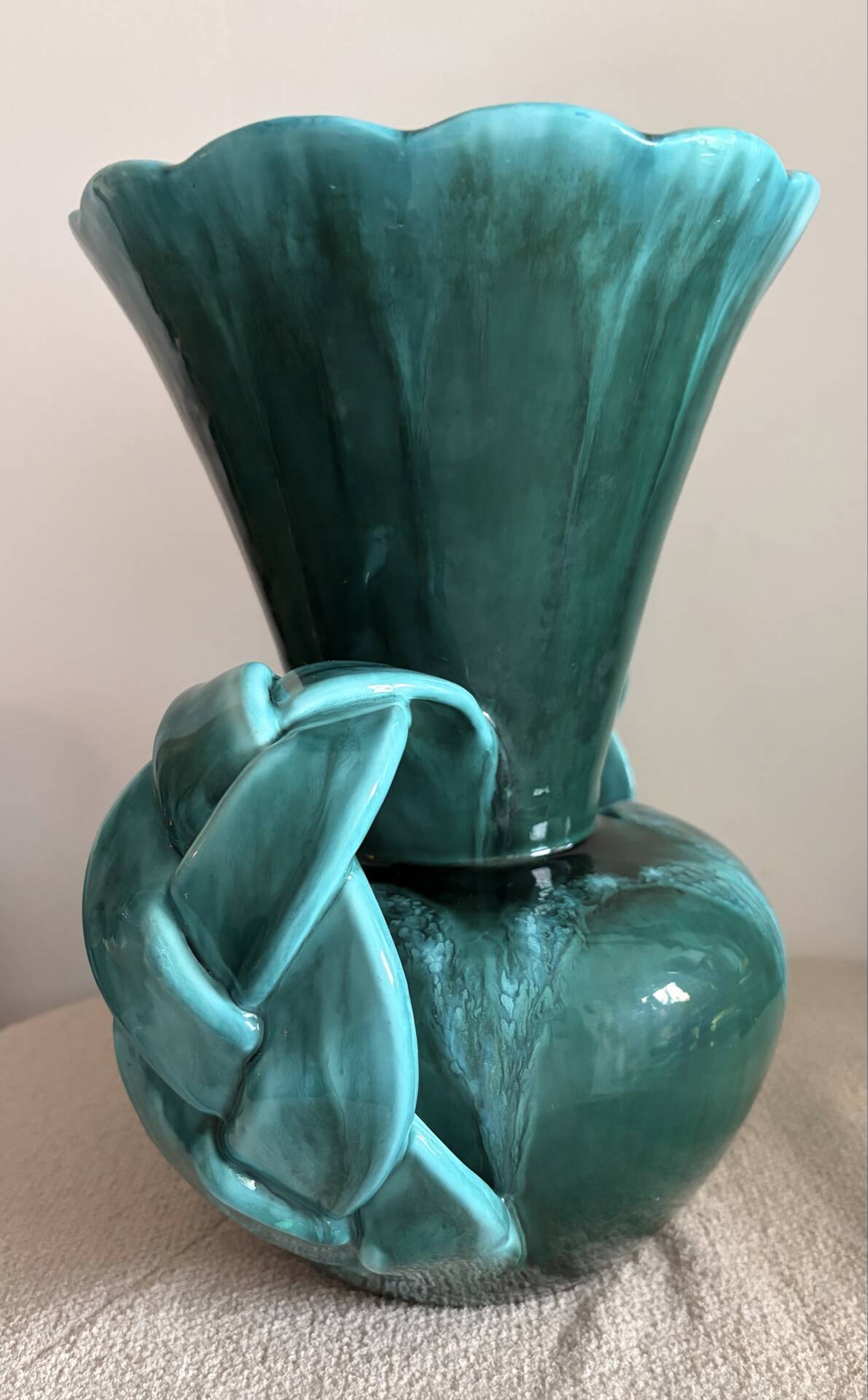 Mid-Century Vallauris Flamed Ceramic Amphora Vase by Louis Giraud