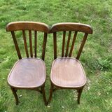 Set of 8 mismatched bistro chairs