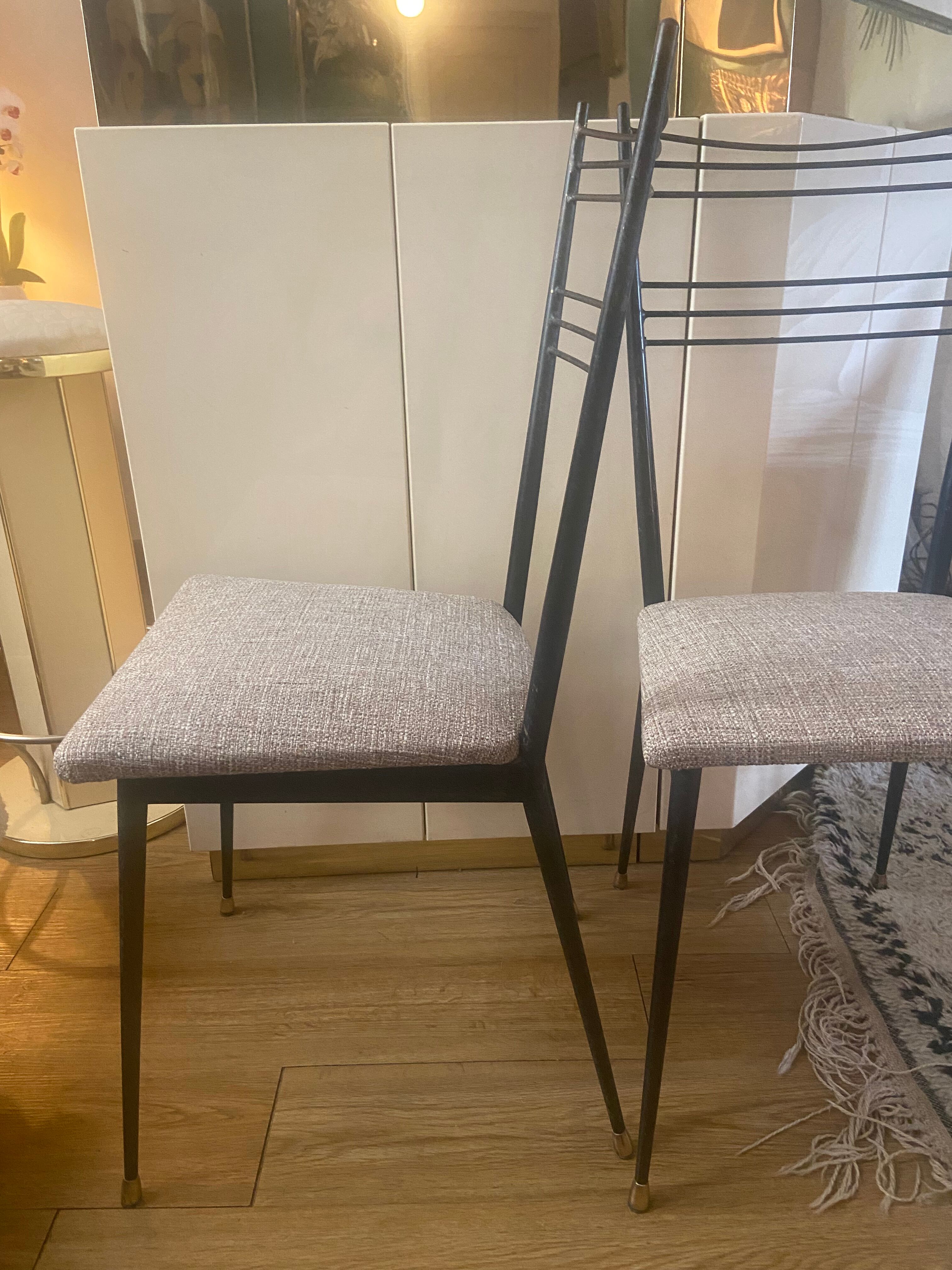 Paire de chaises de Colette Gueden années 50