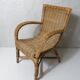 old rattan armchair for children