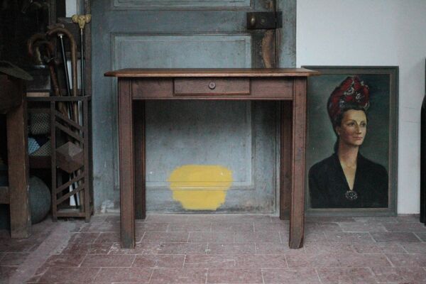 Table bois avec 1 tiroir, table de salon, cuisine, table bois vintage