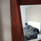 Vintage mirror in exotic wood 100cm X 100cm