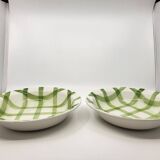 Plats de service Moulin des Loups Orchies modèle "Nappe" Vert  (lot de 9)
