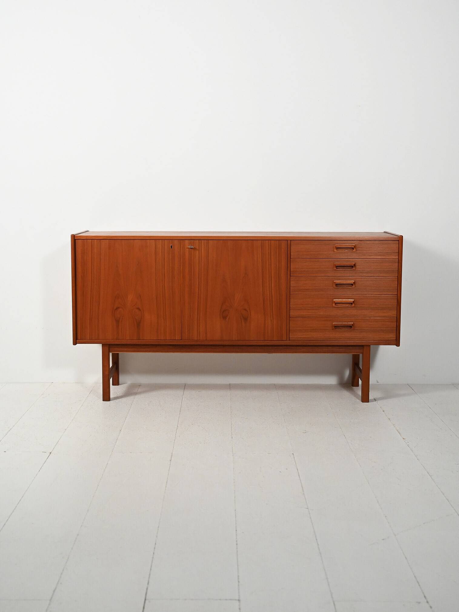 Scandinavian 1960s sideboard with projecting handles