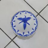 White and blue earthenware candy box