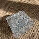 Wall lamp or ceiling lamp in transparent molded glass 1970 square