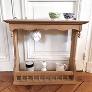 Wooden wall-mounted dresser shelf