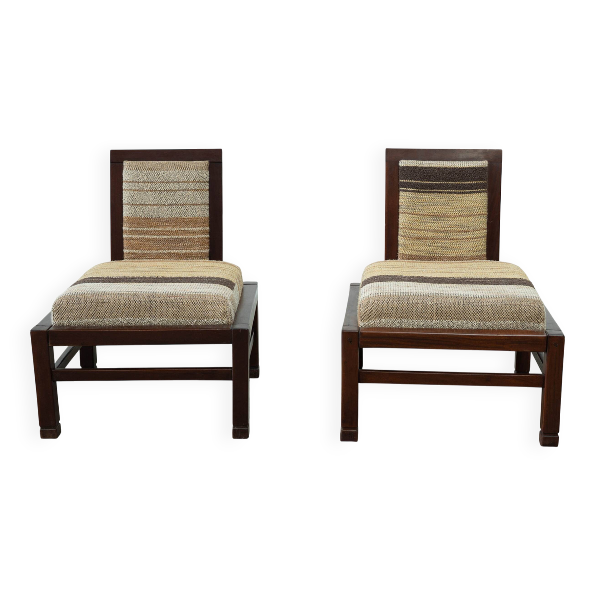 Set of two French lounge chairs