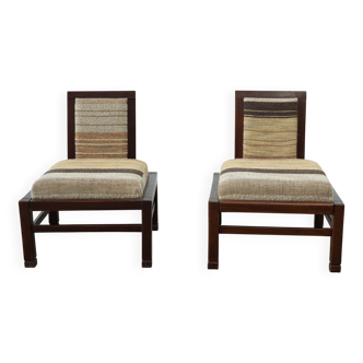 Set of two French lounge chairs