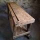 French industrial kitchen island, antique work table in chestnut and oak, circa 1900.