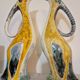 Paire de grands pichets zoomorphes en céramique émaillée, Vallauris, 1960