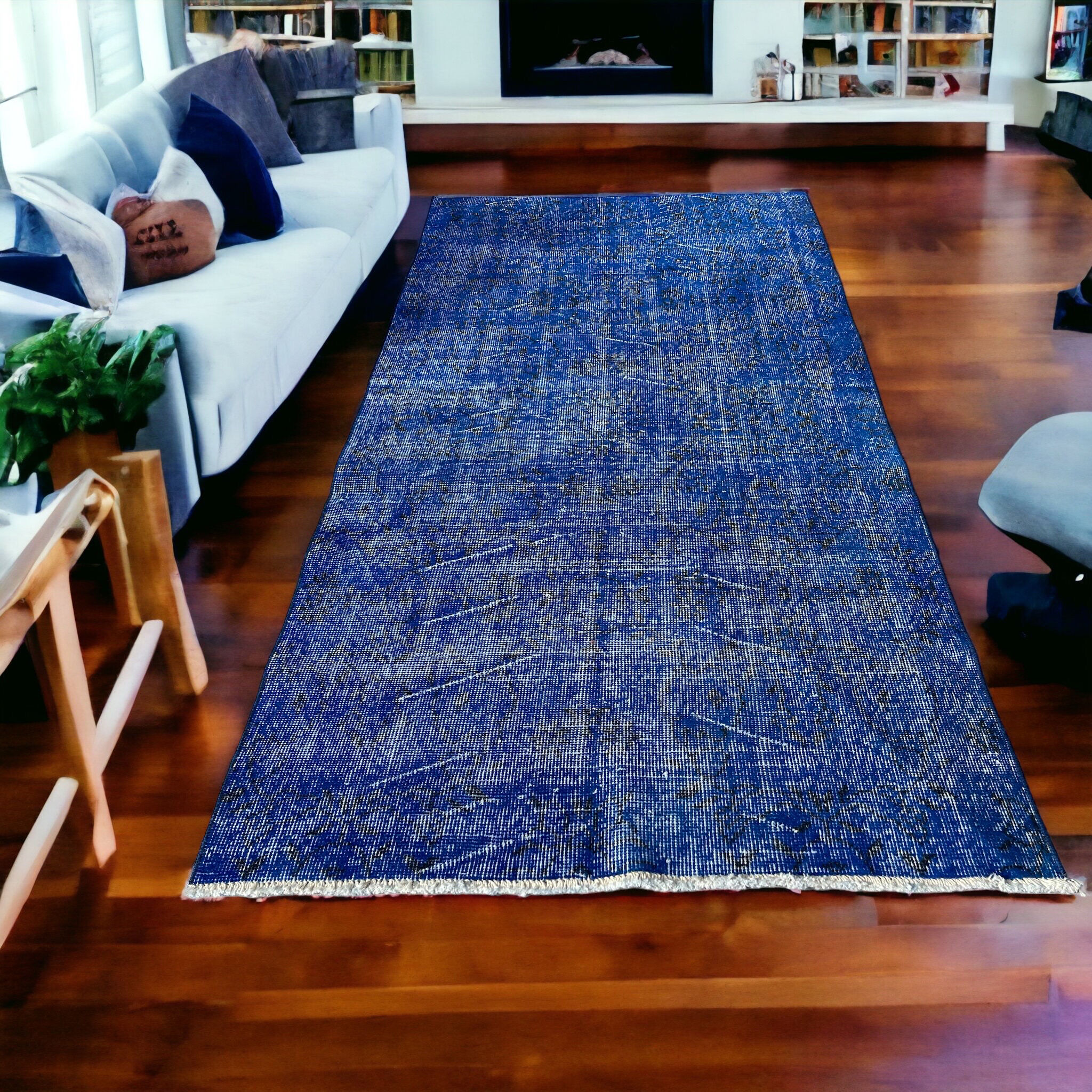 Vintage distressed turkish rug