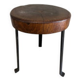 Tabouret tripode brutaliste