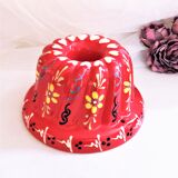 Painted terracotta kouglof mould