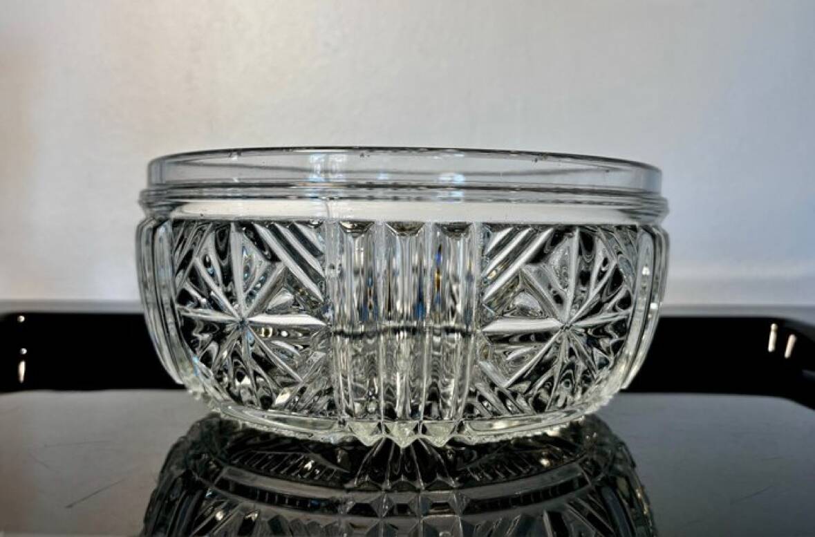 Crystal salad bowl