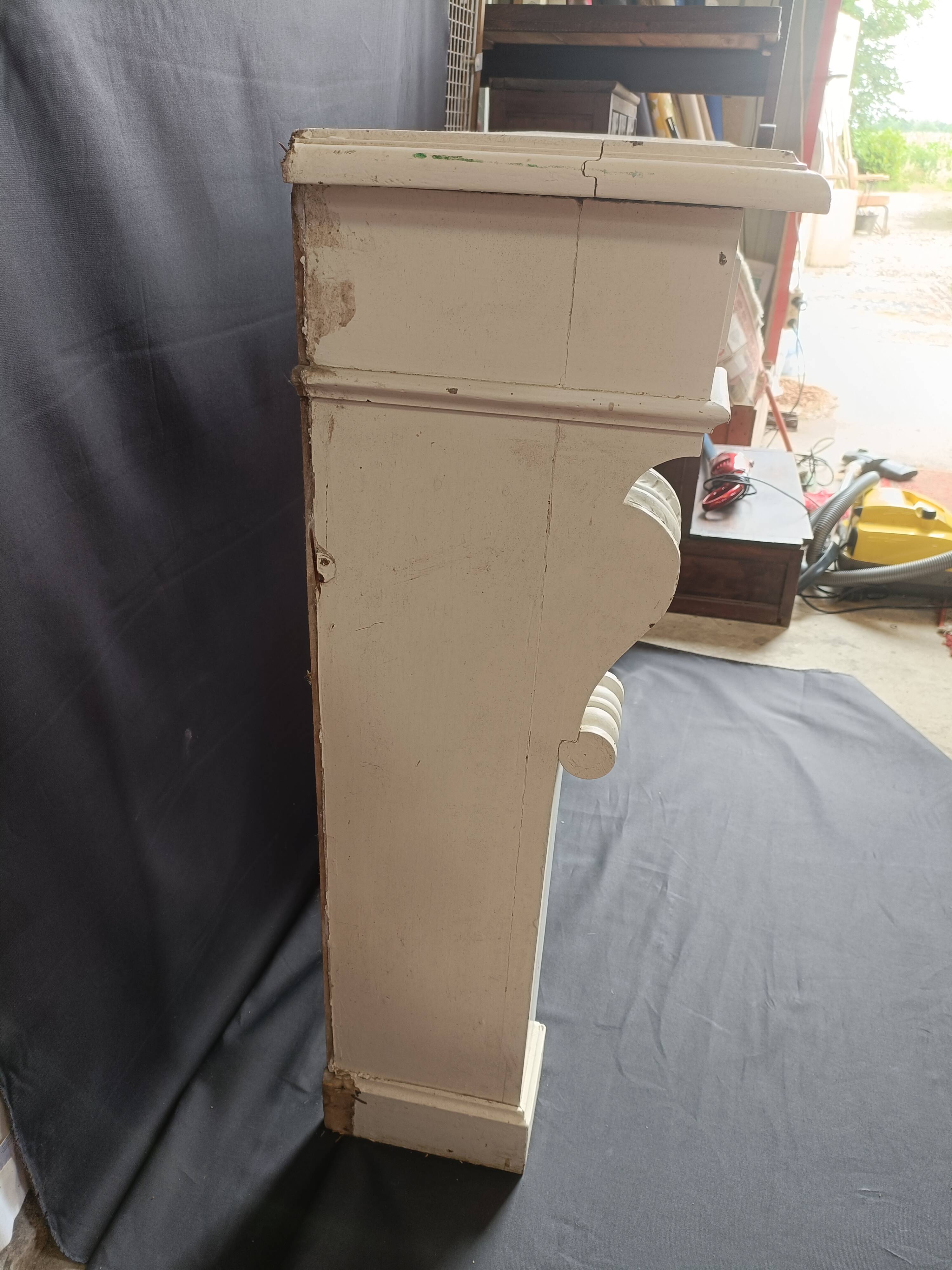 Dressing fireplace white wood