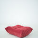 Togo set of chair and pouf in raspberry velvet