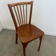 Lot de 4 anciennes chaises de bistrot baumann vintage en bois